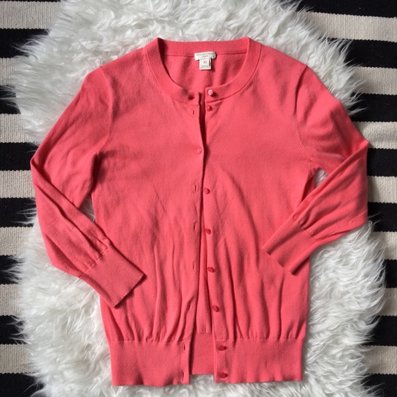 J. Crew Sweaters J Crew Cotton Cardigan Coral The Clare Poshmark